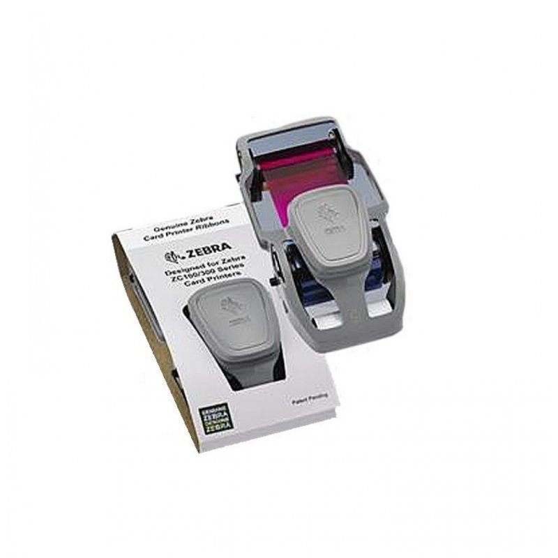 Zebra ZC Series Card Printer Ribbon Cartridge - 800300-350EM  - Full Colour Yellow, Magenta, Cyan Black - 200 Prints - for ZC100/ZC300