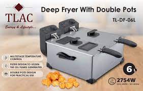 TLAC TL-DF-06L 6 litres Deep fryer -  Double pots, Multistage temperature control