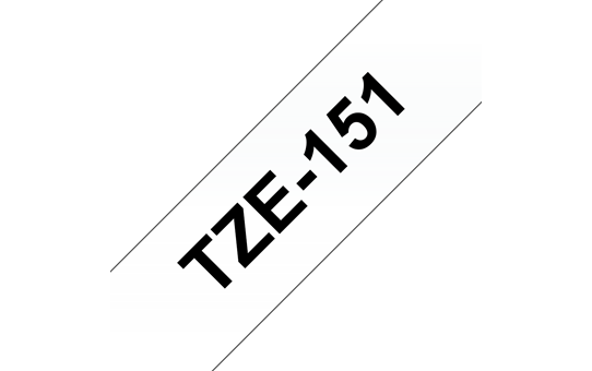 Brother TZe-151 Labelling Tape Cassette – Black on Clear, 24mm wide