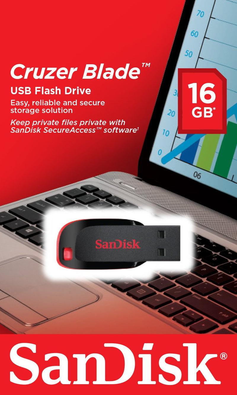 Sandisk 16GB Cruzer blade usb flash drive (SDCZ50-016G-B35)