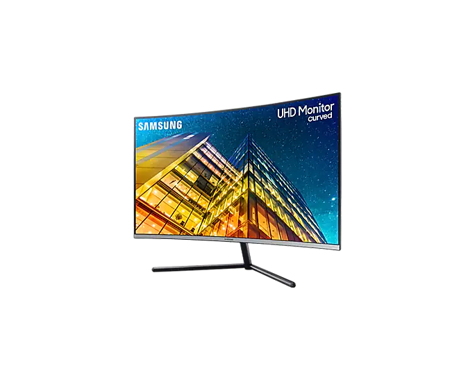 Samsung 32 inch (LU32R590CWMXUE) UR590 4k curved monitor  - Curved for Comfort, Response Time:4(GTG),Screen Curvature: 1500R