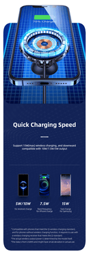 Usams US-CD164 Ultra-Slim Magnetic Car Wireless Charger 15W(Also For Home Use)