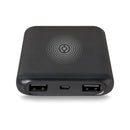 Celly PBWL6000BK 10000mAH Wireless Power Bank -Turbo Charger, two USB port with 2.4 Ampere