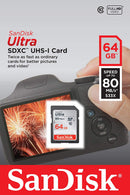 Sandisk 64GB Ultra SDHC memory card for camera