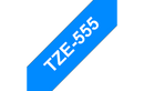 Brother TZe-555 Labelling Tape Cassette – White On Blue, 24mm wide