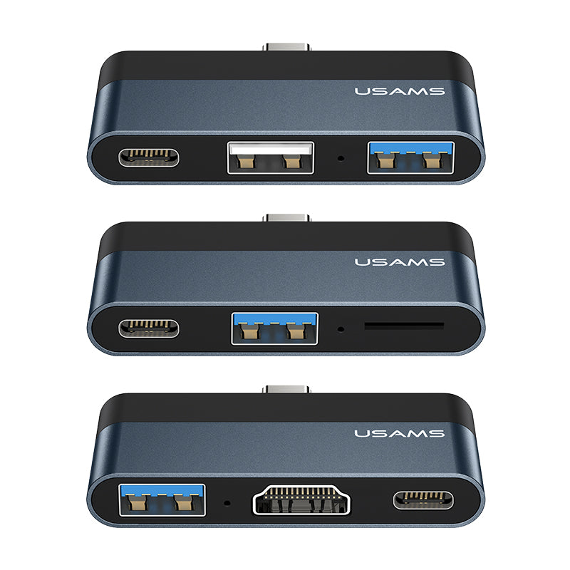 USAMS US-SJ461 Type-C Mini HUB Type-C to 3 USB 3.0 / 2.0 (SJ61HUB01)