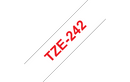 Brother TZe-242 Labelling Tape Cassette – Red on White, 18mm wide