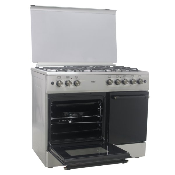 Mika MST90PU41HI/GCW Standing Cooker - 4 gas burners withDual WOK by Sabaf Electric Rapid Hot plate