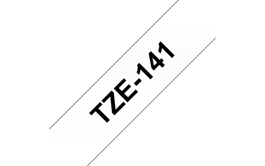 Brother TZe-141 Labelling Tape Cassette – Black on Clear, 18mm wide