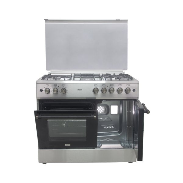 Mika MST90PU41HI/GCW 4 Gas Burners Standing Cooker -  1 Electric Oven, With A Gas Compartment