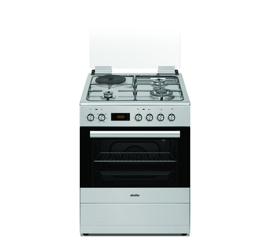 Simfer 6402NEI 4 Gas + Electric Oven Cooker - Turnspit, With Drawer, Mechanic Timer