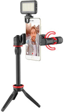 BOYA (BY-VG350) Smartphone Vlogger Kit Plus with BY-MM1+ Mic, LED Light, and Accessories