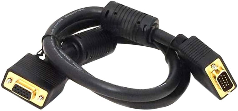 Monoprice 102897 3-Feet Super VGA Male to Female Monitor Cable (B0094AGSD0) with Ferrites Black