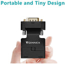VGA to HDMI adapter converter with audio (B07121Y1Z3) ,VGA source output from PC to TV / Monitor with HDMI connector), FOINNEX Active VGA Male to HDMI female 1080p video dongle adapter