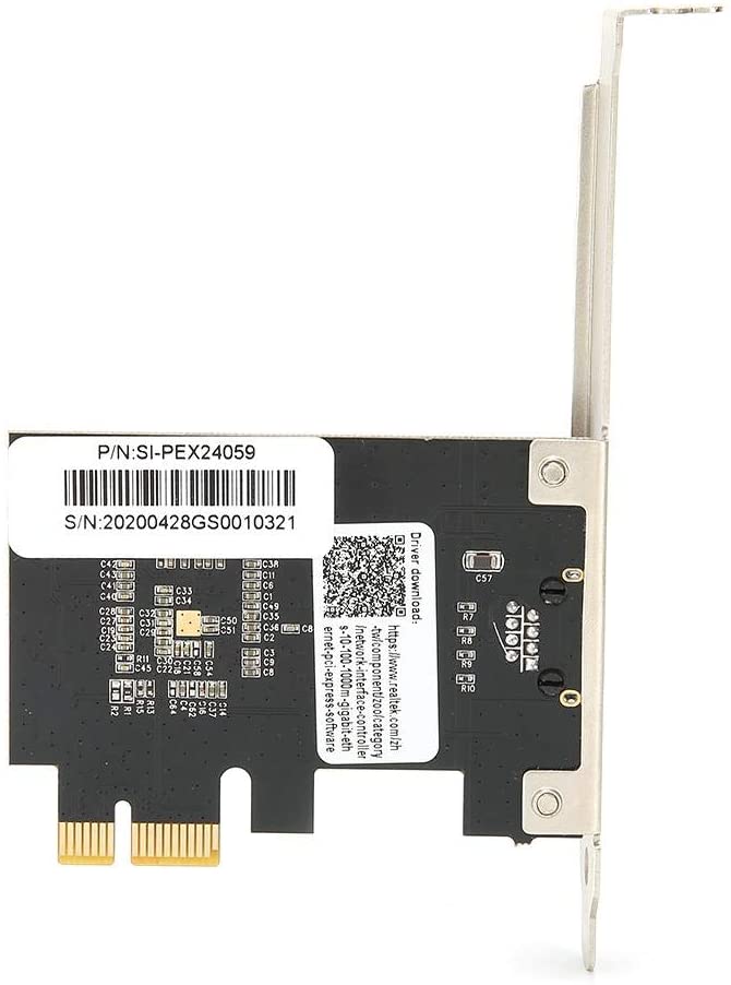 Lightwave PCI-E Network Card (B08CXNGS8C) for Intel RTL8125,Network Card Desktop Computer Accessory Wired Port PCIE to Gigabit 2.5G 2500M for Half-Duplex, for Windows XP/Win7/8/8/1/10