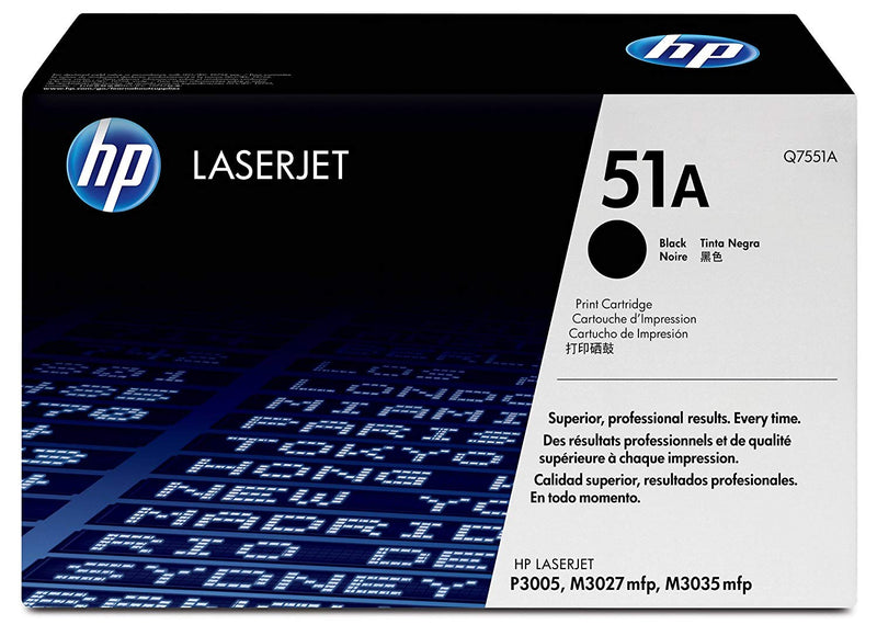 HP 51A Black Original LaserJet Toner Cartridge(Q7551A)