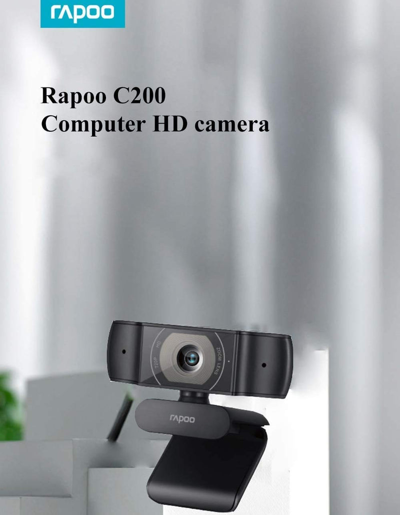 Rapoo C260 1080P 360° Horizontal, 100° Super Wide-Angle Webcam with Microphone for Live Broadcast Video Calling Conference