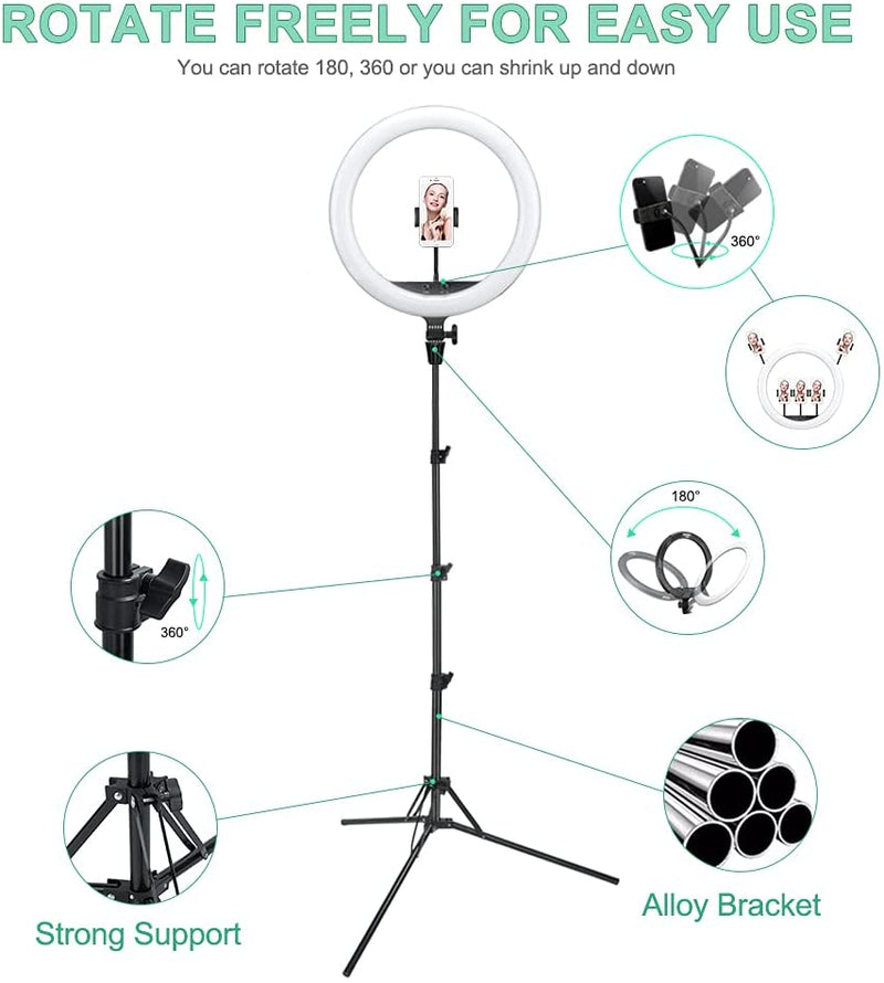 Godox LR150 18" LED Ring Light with 78'' Extendable Tripod Stand (LR150B)