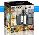 Sokany SK-400 Juice Extractor - Powerful motor, 800W, Stainless Steel Body, Large Food Tube