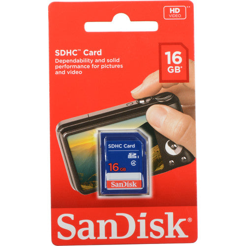 SanDisk 16GB SDHC Flash Memory Card for Camera (SDSDB-016G-B35)