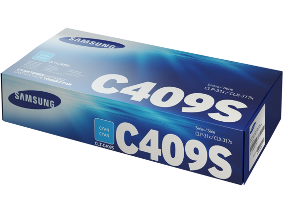 Samsung CLT-C409S/SEE Cyan Toner Cartridge for CLP-310, CLP-315, CLX-3170, CLX-3175 printers