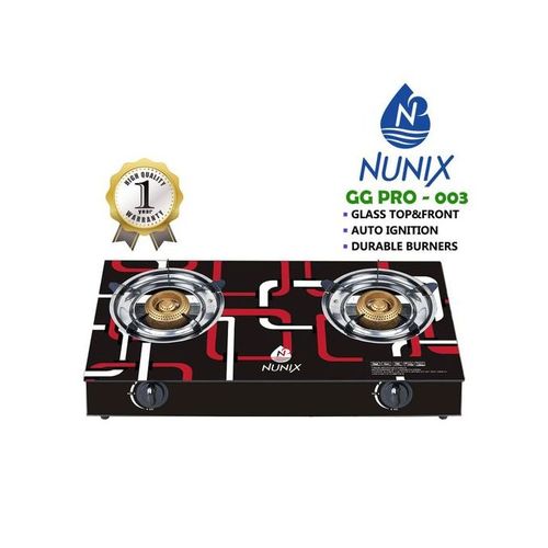 Nunix GG PRO Tampered Glass Top Gas Table Cooker