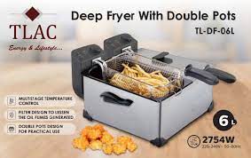 TLAC TL-DF-06L 6 litres Deep fryer -  Double pots, Multistage temperature control