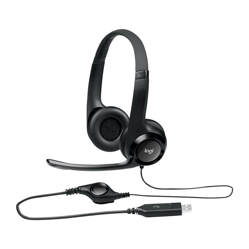 Logitech H390 USB Headset with Noise-Canceling Microphone - 981-000406