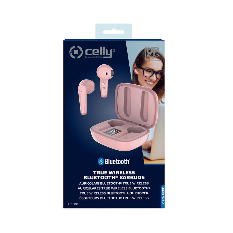 Celly FUZ1BK Wireless Bluetooth Earbuds - Sweat and rust resistant , Connectors: USB-C