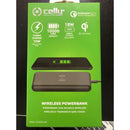Celly PBWL6000BK 10000mAH Wireless Power Bank -Turbo Charger, two USB port with 2.4 Ampere