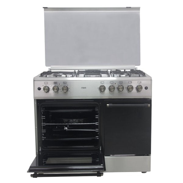 Mika MST90PU41HI/GCW 4 Gas Burners Standing Cooker -  1 Electric Oven, With A Gas Compartment