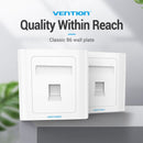Vention 2 Port Keystone RJ-45 Jack Wall Plate (VEN-IFBW0)