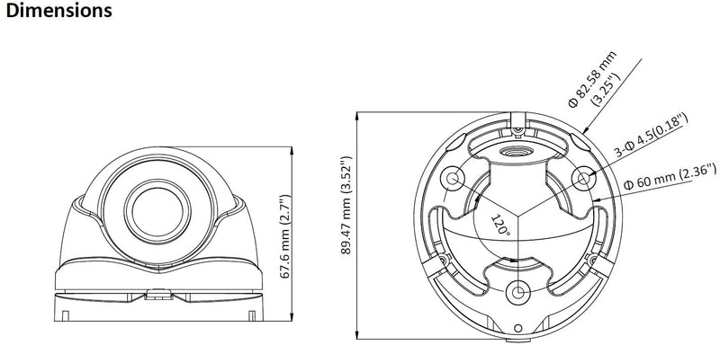 Hikvision DS-2CE56D0T-IPF - 2 MP Indoor IR Turret Camera