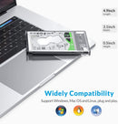 ORICO 2.5 External Drive Enclosure SATA to USB C 3.1 Gen2 6Gbps Transparent Hard Disk Adapter