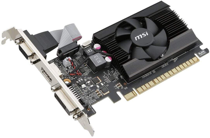MSI Gaming GeForce GT 710 2GB GDRR3 64-bit HDCP Support DirectX 12 OpenGL 4.5 Single Fan Low Profile Graphics Card (GT 710 2GD3 LP)