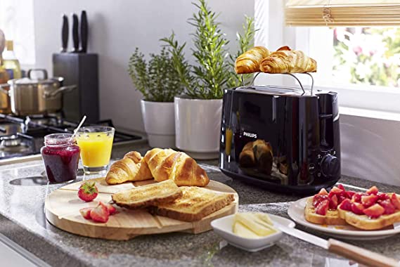 Philips HD2581 Daily Collection Toaster  - 2 wide slots, 4in1 functions (reheat/defrost/cancel/7 browning levels).