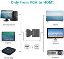 VGA to HDMI adapter converter with audio (B07121Y1Z3) ,VGA source output from PC to TV / Monitor with HDMI connector), FOINNEX Active VGA Male to HDMI female 1080p video dongle adapter