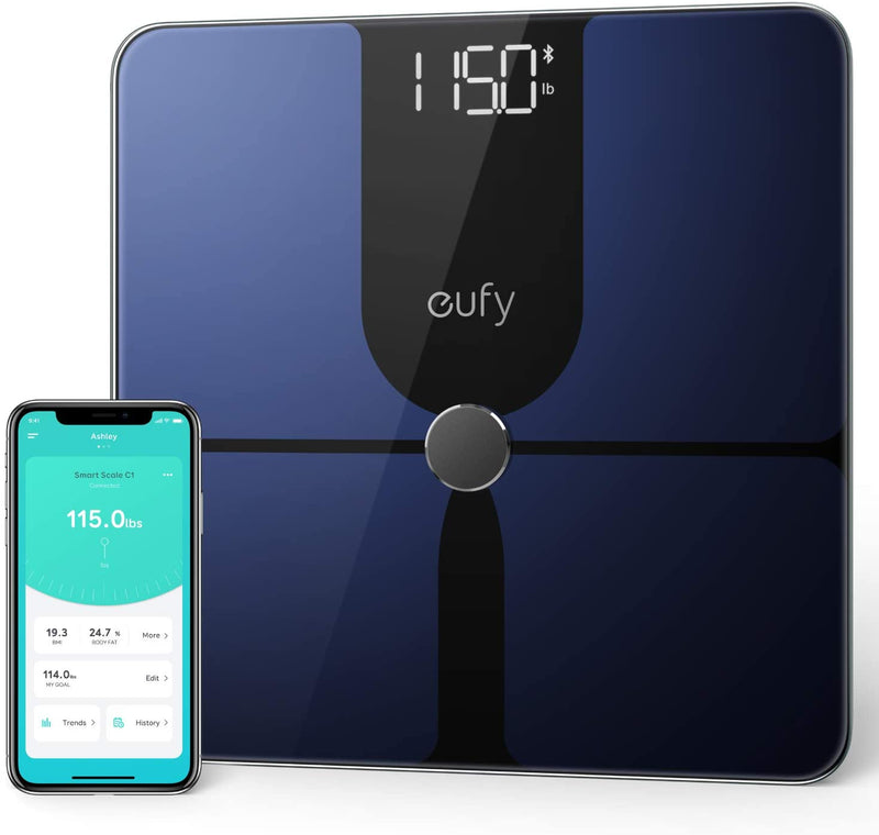 Anker eufy, Smart Scale P1 with Bluetooth, Body Fat Scale, Wireless Digital Bathroom Scale (T9147H11)