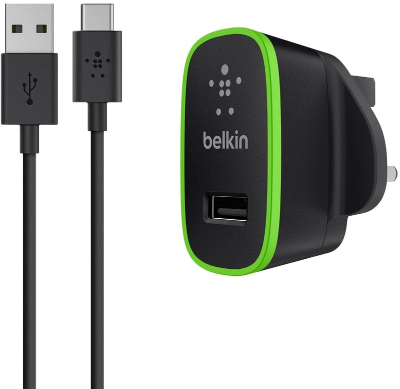 Belkin USB-C to USB-A 10W Cable with Universal Home Charger (F7U001UK06-BLK)