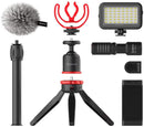 BOYA (BY-VG350) Smartphone Vlogger Kit Plus with BY-MM1+ Mic, LED Light, and Accessories
