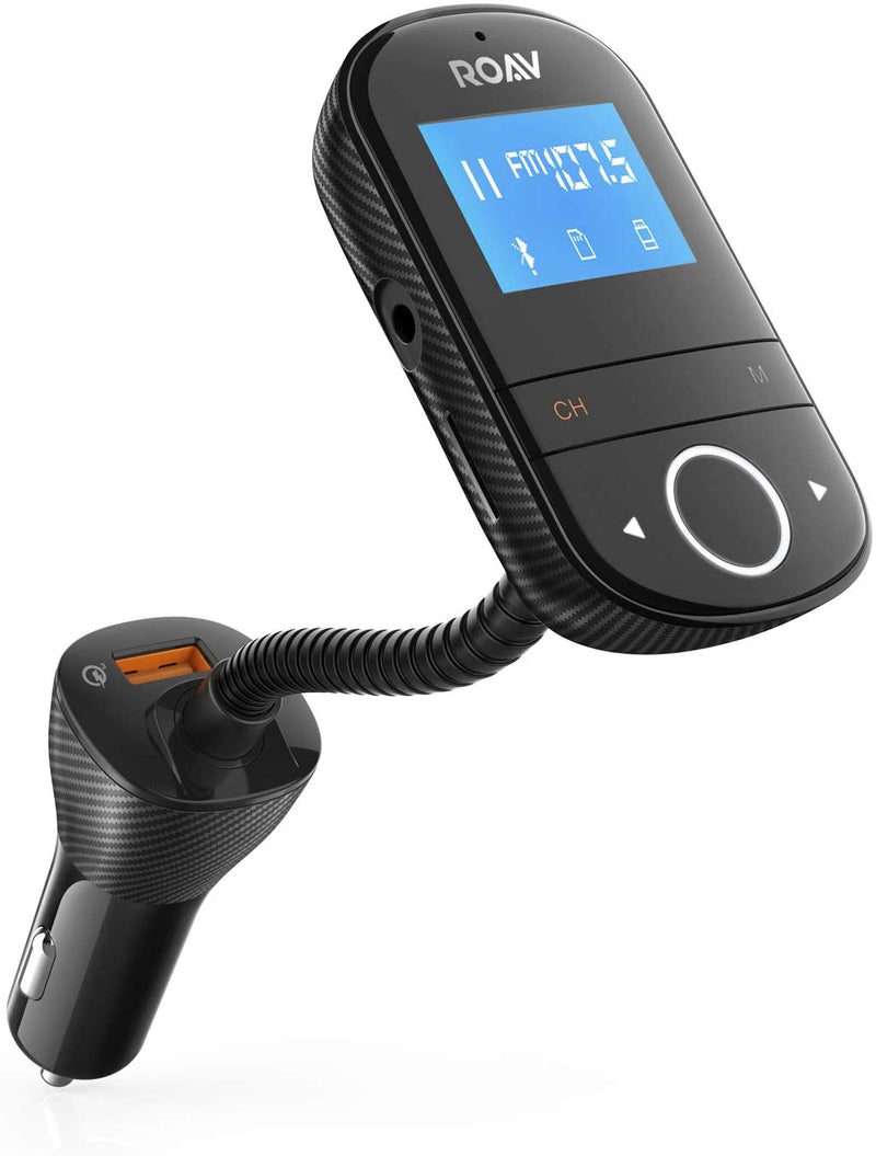Anker ROAV SmartCharge F3 Wireless Bluetooth 4.2 FM Transmitter for Car (R5132Z11)
