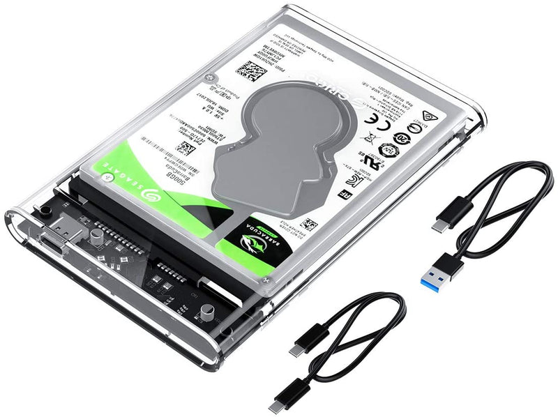 ORICO 2.5 External Drive Enclosure SATA to USB C 3.1 Gen2 6Gbps Transparent Hard Disk Adapter