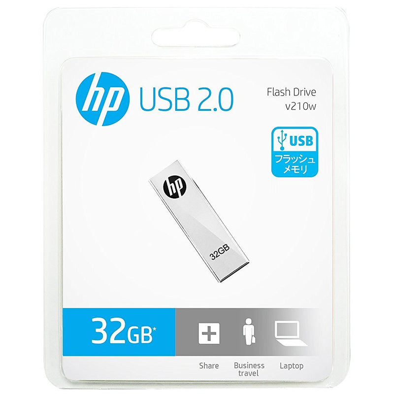 HP V210W 32GB USB 2.0 Flash Drive - Silver