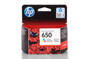 HP 650 Tri-color Original Ink Advantage Cartridge (CZ102AE)