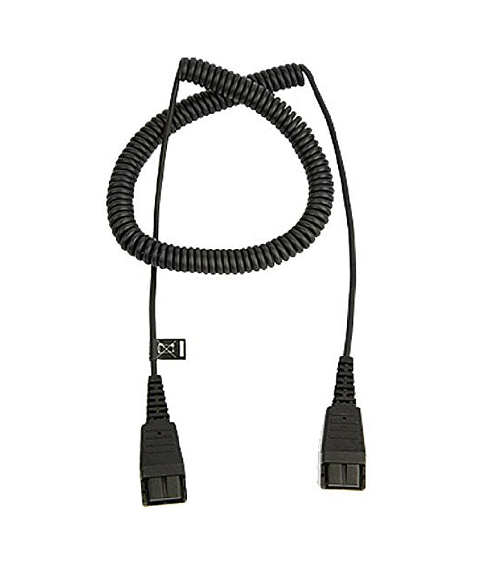 Jabra extension cord 2x QD plugs, 0.5 - 2 m, coiled ,extension cord - 8730-009