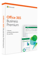 Microsoft Office 365 Business Premium | 12-month subscription, 1 person, PC/Mac Activation Card by Mail - KLQ-00424