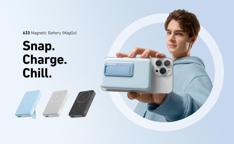 Anker 633 10000mAh Magnetic Battery (MagGo) Portable Charger- 2-in-1, Foldable Wireless  ,with 20W USB-C Port