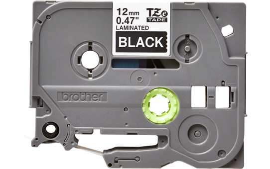 Brother TZe-335 Labelling Tape – White on Black, 12mm wide