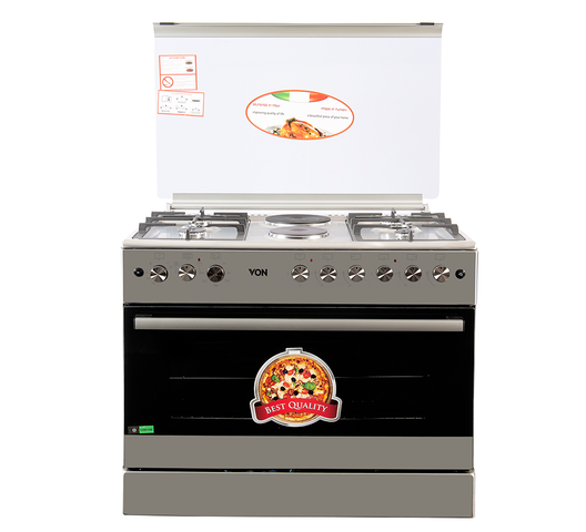 Von F9E50E2/ F9E42G2.IL.S/ VAC9F042WX 4 Gas + 2 Electric Cooker– Stainless steel