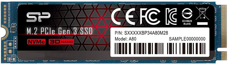 Silicon Power 256GB NVMe M.2 PCIe Gen3x4 2280 TLC SSD(‎B07L6FJS7V)